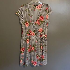 Floral striped dress